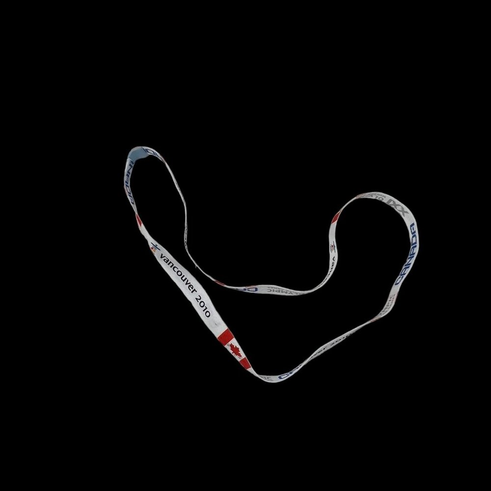 Vancouver 2010 Olympics Lanyard White Hook and Loop Closure